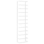 Vidaxl porte - serviette blanc 24x12x96 cm acier