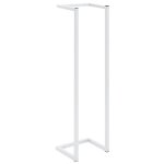 Vidaxl porte - serviette blanc 25x20x95 cm acier