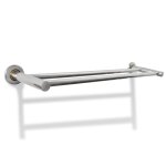 Vidaxl porte serviettes double - barre fixe 2 tubes