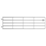 Vidaxl portillon � 5 barres acier (115 - 300)x90 cm argent�