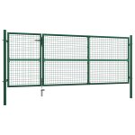 Vidaxl portillon acier 350x125 cm vert