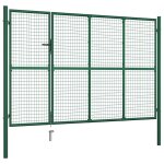 Vidaxl portillon acier 350x200 cm vert