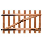 Vidaxl portillon de clture bois de noisetier imprgn 100 x 60 cm