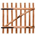 Vidaxl portillon de clture bois de noisetier imprgn 100 x 100 cm