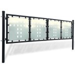 Vidaxl portail simple de clture noir 300x150 cm