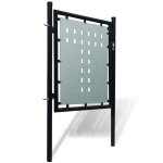 Vidaxl portail simple de cl�ture noir 100x125 cm