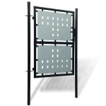 Vidaxl portail simple de clôture noir 100x200 cm Vidaxl portail simple de clôture noir 100x200 cm