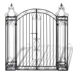 Vidaxl portillon ornemental de jardin fer forgé 122 x 20, 5 x 134 cm Vidaxl portillon ornemental de jardin fer forgé 122 x 20, 5 x 134 cm