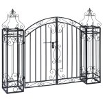 Vidaxl portillon ornemental de jardin fer forg� 122x20, 5x100 cm