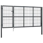 Vidaxl portillon avec poteaux acier 350 x 120 cm anthracite Vidaxl portillon avec poteaux acier 350 x 120 cm anthracite