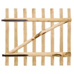 Vidaxl portillon simple de clture bois de noisetier 100 x 90 cm