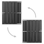 Vidaxl portillon wpc 100x120 cm gris Vidaxl portillon wpc 100x120 cm gris