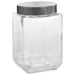 Vidaxl pots de conservation avec couvercle argent 6 pcs 1200 ml