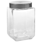 Vidaxl pots de conservation avec couvercle argent 6 pcs 1700 ml