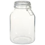 Vidaxl pots en verre avec serrure 12 pcs 3 l