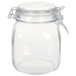 Vidaxl pots en verre avec serrure 6 pcs 1 l
