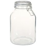 Vidaxl pots en verre avec serrure 6 pcs 3 l