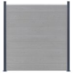 Vidaxl poteaux de clture 2 pcs gris fonc 185 cm aluminium