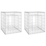 Vidaxl poteaux � panier de gabion 2 pcs 50x50x60 cm fer