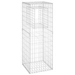 Vidaxl poteau  panier de gabion 50x50x140 cm fer