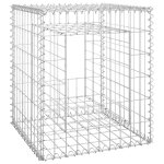 Vidaxl poteau  panier de gabion 50x50x60 cm fer