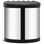 Vidaxl poubelle intgre de cuisine acier inoxydable 8 l