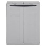 Vidaxl poubelle  papier eco 68x39x89 cm gris et noir