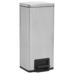 Vidaxl poubelle à pédale anti - empreinte 30 l argenté acier inoxydable Vidaxl poubelle à pédale anti - empreinte 30 l argenté acier inoxydable