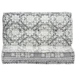 Vidaxl pouf 100x100x20 cm gris clair tissu