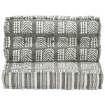 Vidaxl pouf 100x100x20 cm gris ray tissu