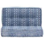 Vidaxl pouf 100x100x20 cm indigo tissu