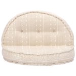 Vidaxl pouf 100x20 cm beige tissu