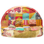 Vidaxl pouf 100x20 cm patchwork tissu