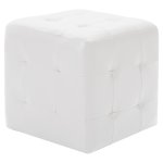 Vidaxl poufs 2 pcs blanc 30 x 30 x 30 cm similicuir