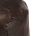 Vidaxl pouf 40 x 35 cm marron fonc cuir vritable de chvre