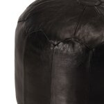 Vidaxl pouf 40 x 35 cm noir cuir vritable de chvre