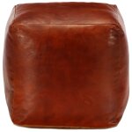 Vidaxl pouf 40 x 40 x 40 cm brun roux cuir vritable de chvre