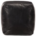 Vidaxl pouf 40 x 40 x 40 cm noir cuir vritable de chvre
