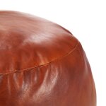 Vidaxl pouf 60 x 30 cm brun roux cuir vritable de chvre