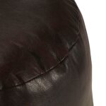 Vidaxl pouf 60 x 30 cm marron fonc cuir vritable de chvre