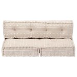 Vidaxl pouf beige tissu