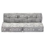 Vidaxl pouf gris clair tissu