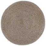 Vidaxl pouf fait  la main gris clair 45 x 30 cm jute