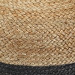 Vidaxl pouf fait  la main gris fonc 40 x 45 cm jute