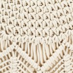 Vidaxl pouf fait  la main en macram 45 x 30 cm coton