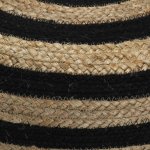 Vidaxl pouf fait  la main noir 40 x 45 cm jute