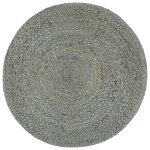 Vidaxl pouf fait  la main vert olive 45 x 30 cm jute