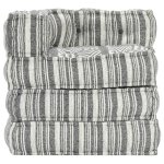 Vidaxl pouf modulaire gris rayé tissu Vidaxl pouf modulaire gris rayé tissu