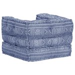 Vidaxl pouf modulaire indigo tissu Vidaxl pouf modulaire indigo tissu