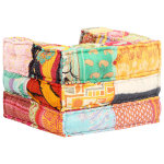 Vidaxl pouf modulaire patchwork tissu Vidaxl pouf modulaire patchwork tissu
